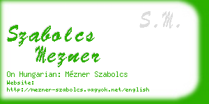 szabolcs mezner business card